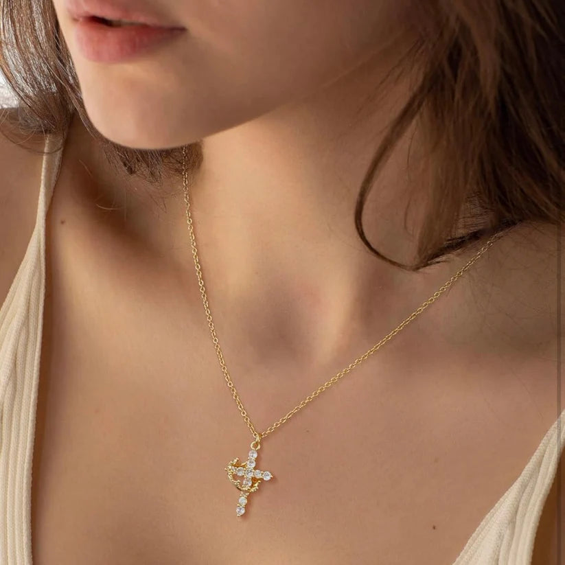 Cross Crown Necklace