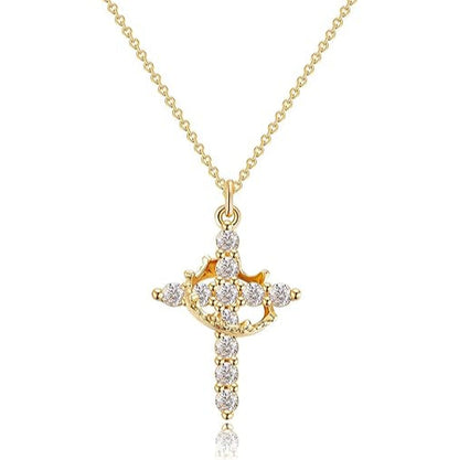 Cross Crown Necklace