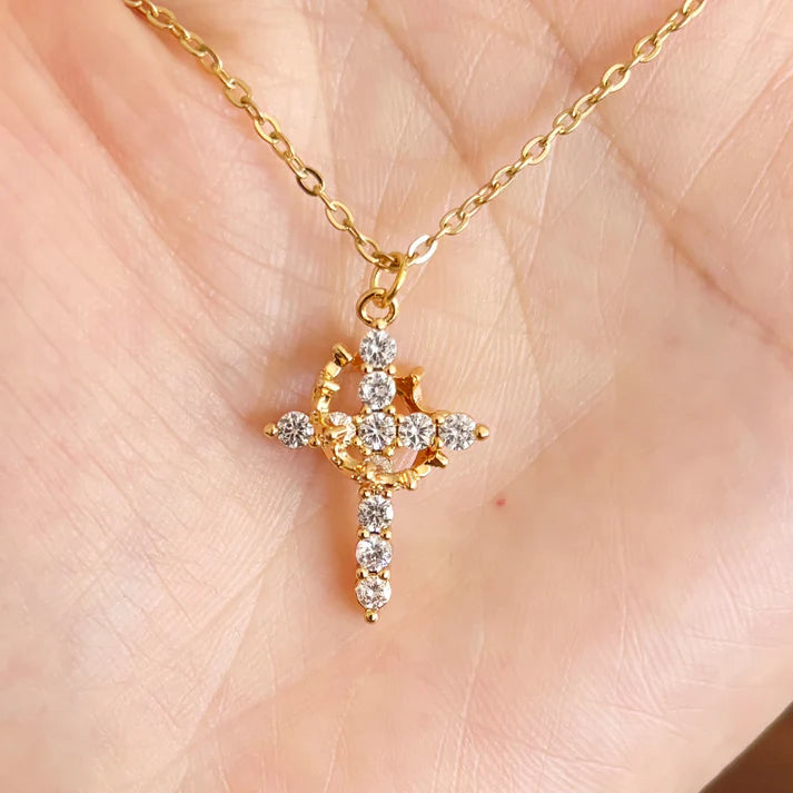 Cross Crown Necklace