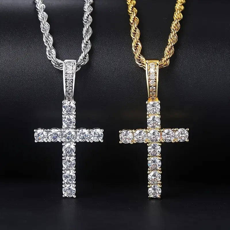 LunaGleam™ Diamond Cross Necklace