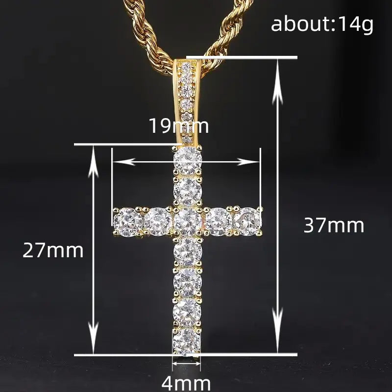 LunaGleam™ Diamond Cross Necklace