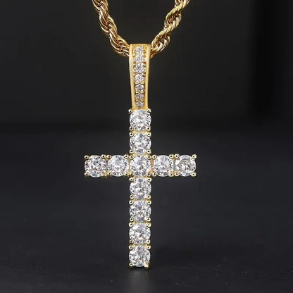 LunaGleam™ Diamond Cross Necklace