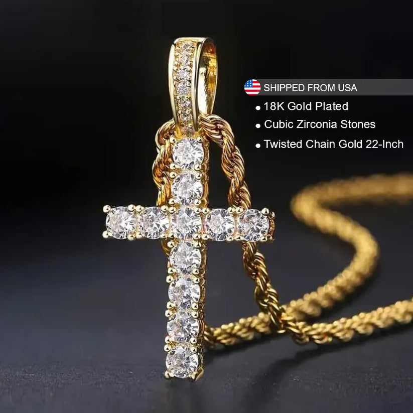 LunaGleam™ Diamond Cross Necklace